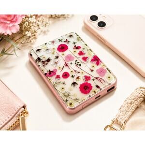 Heyday 5000mAh Portable Power Bank Multi Floral Pink Phone Charger Travel Cute